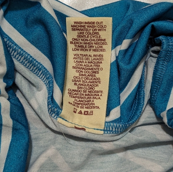 Faded Glory Women's Medium Blue & White Open A-Line Long Maxi Summer Skirt - Picture 8 of 8